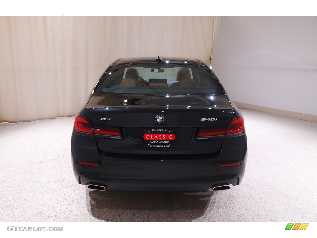 2021 5 Series 540i xDrive Sedan - Black Sapphire Metallic / Cognac photo #25