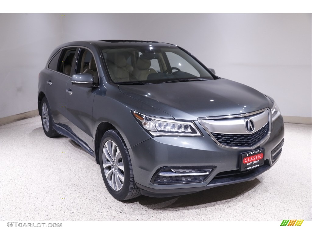 2015 MDX SH-AWD Technology - Forest Mist Metallic / Ebony photo #1