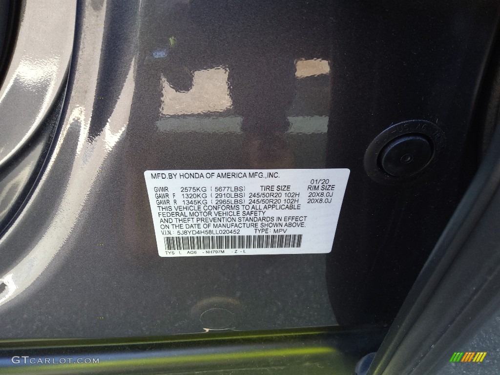 2020 MDX Technology AWD - Modern Steel Metallic / Ebony photo #31