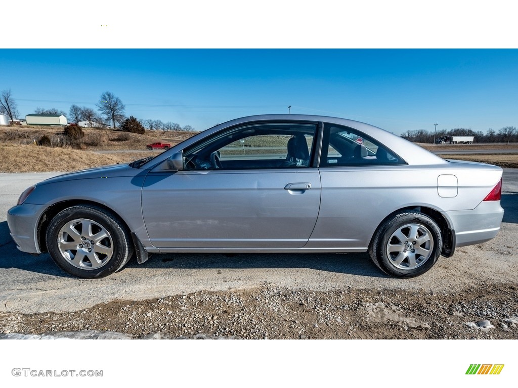2003 Civic EX Coupe - Satin Silver Metallic / Black photo #7