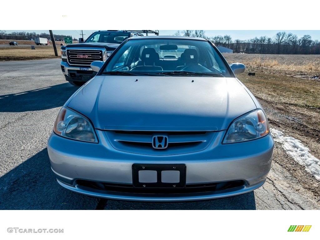 2003 Civic EX Coupe - Satin Silver Metallic / Black photo #9