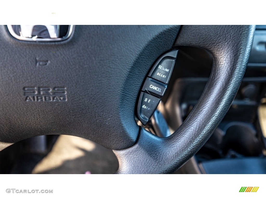 2003 Honda Civic EX Coupe Black Steering Wheel Photo #143615716