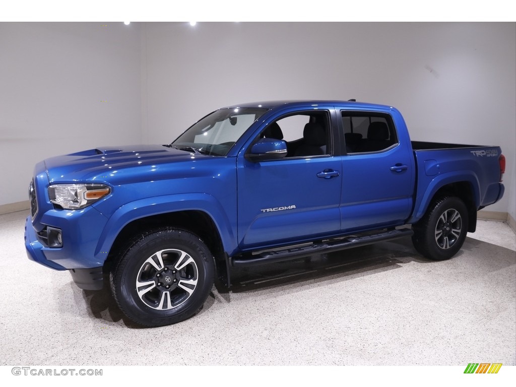2018 Tacoma TRD Sport Double Cab 4x4 - Blazing Blue Pearl / Graphite w/Gun Metal photo #3