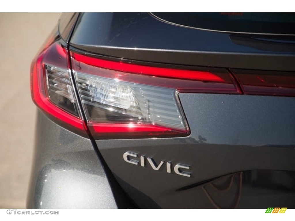 2022 Civic EX-L Hatchback - Meteorite Gray Metallic / Gray photo #6