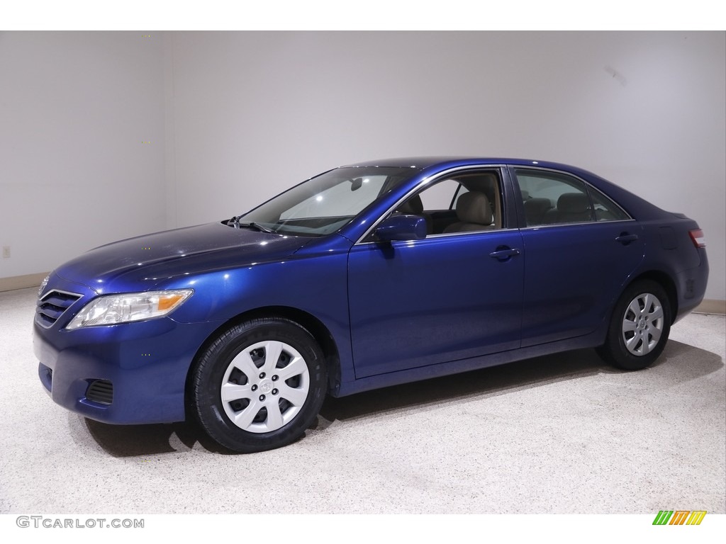 2010 Camry LE - Blue Ribbon Metallic / Bisque photo #3