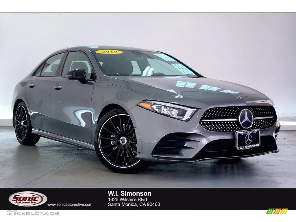 2019 A 220 Sedan - Mountain Grey Metallic / Neva Grey/Black photo #1