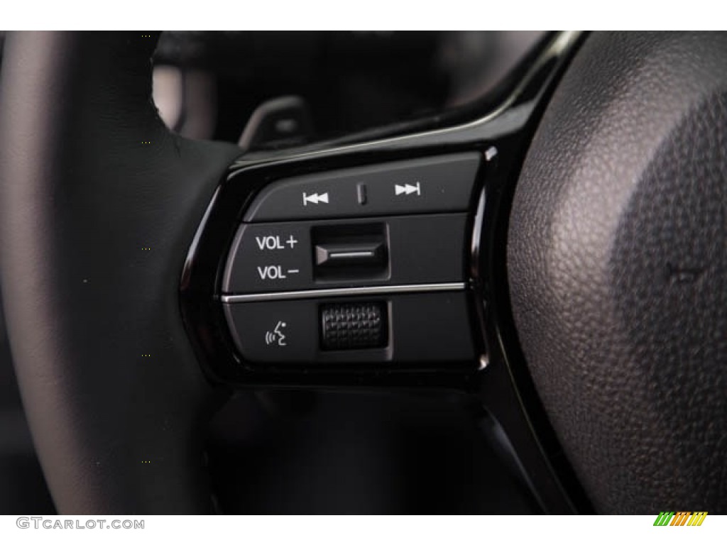 2022 Honda Civic Sport Touring Hatchback Black Steering Wheel Photo #143619654