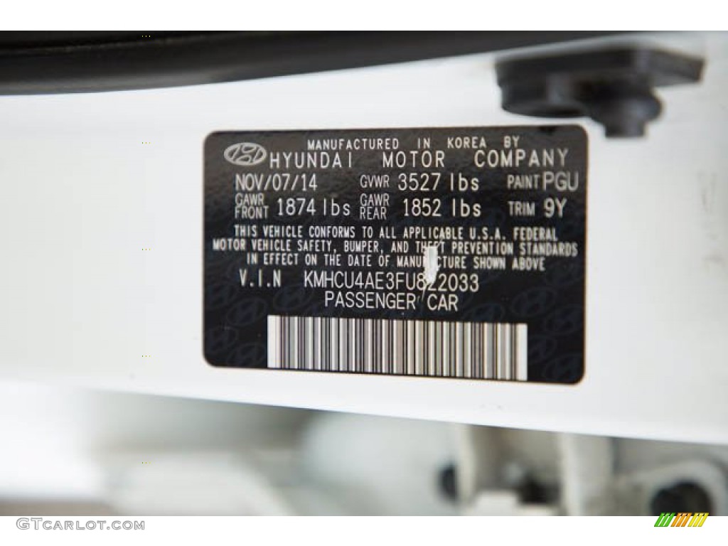 2015 Accent GLS - Century White / Gray photo #33