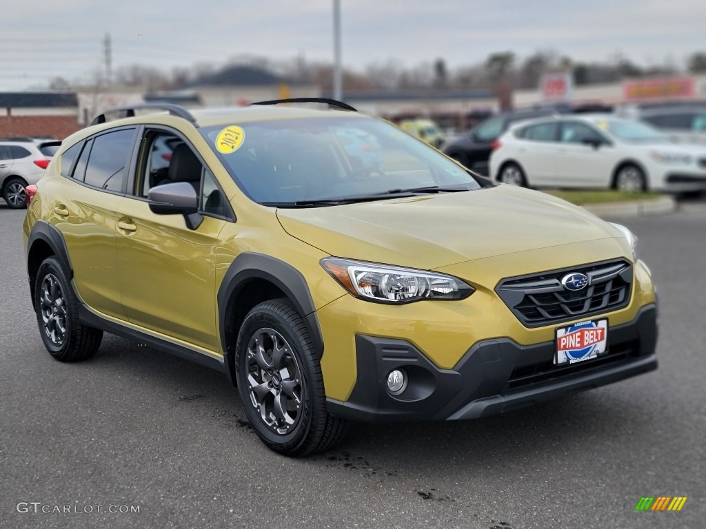 2021 Crosstrek Sport - Plasma Yellow Pearl / Gray photo #10