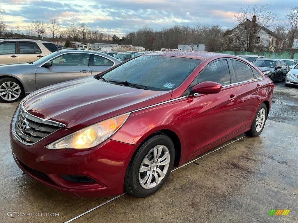 2012 Sonata GLS - Sparkling Ruby Red / Camel photo #2