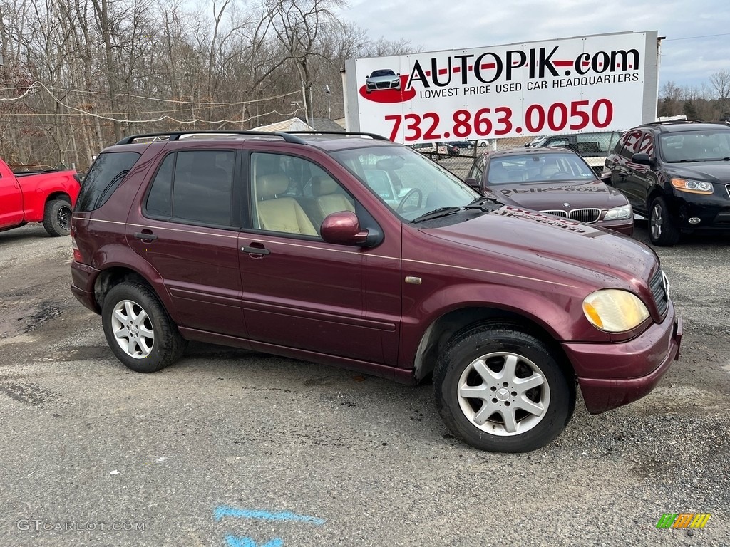 1999 ML 430 4Matic - Ruby Red Metallic / Sand photo #1