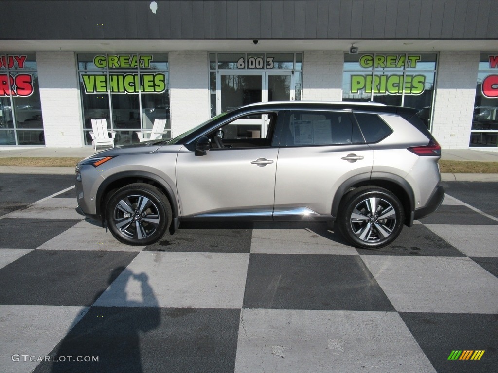 2021 Champagne Silver Metallic Nissan Rogue Platinum AWD 143626277 Photo 4