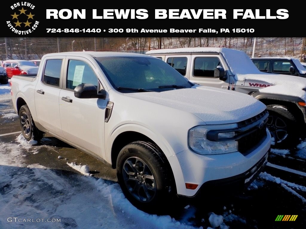 2022 Maverick XLT AWD - Oxford White / Black Onyx/Medium Dark Slate photo #1