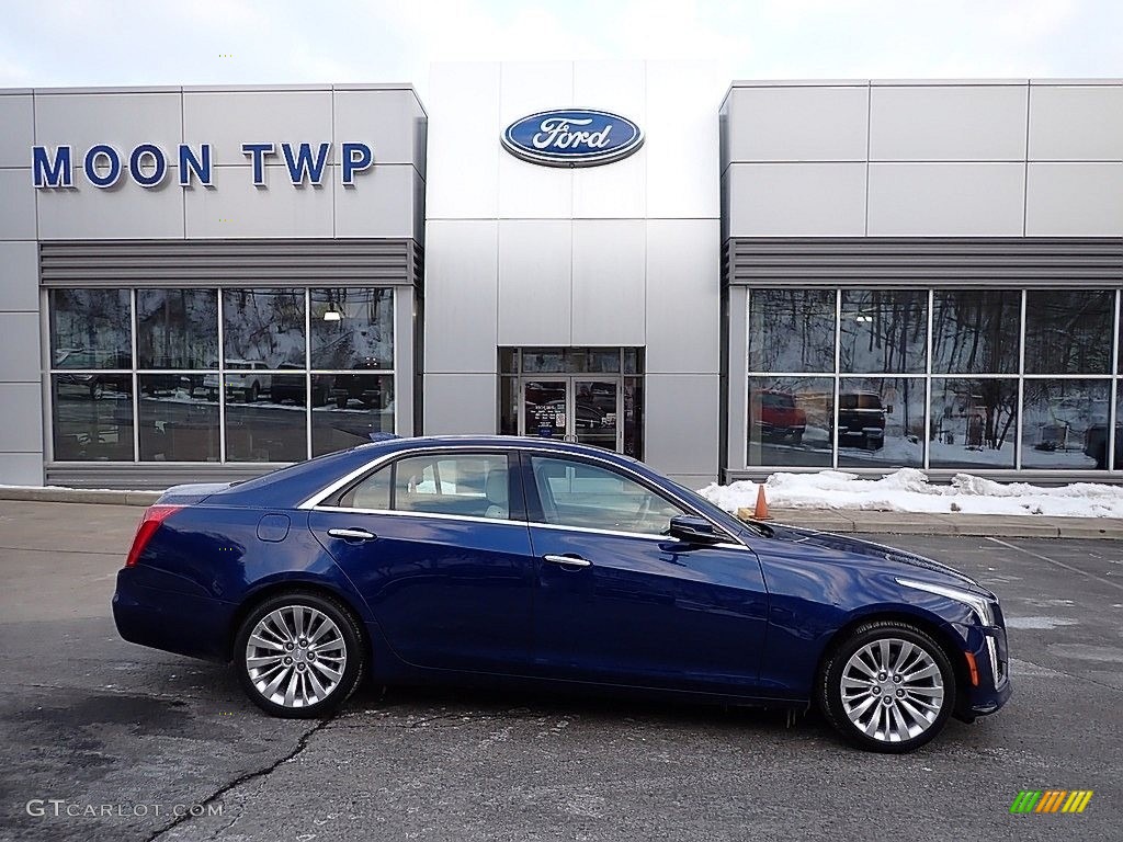 2015 CTS 2.0T Luxury AWD Sedan - Dark Adriatic Blue Metallic / Light Cashmere/Medium Cashmere photo #1