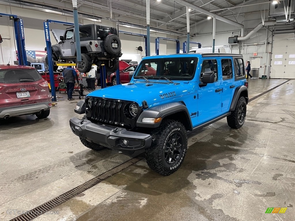 2021 Wrangler Unlimited Willys 4x4 - Chief Blue / Black photo #1