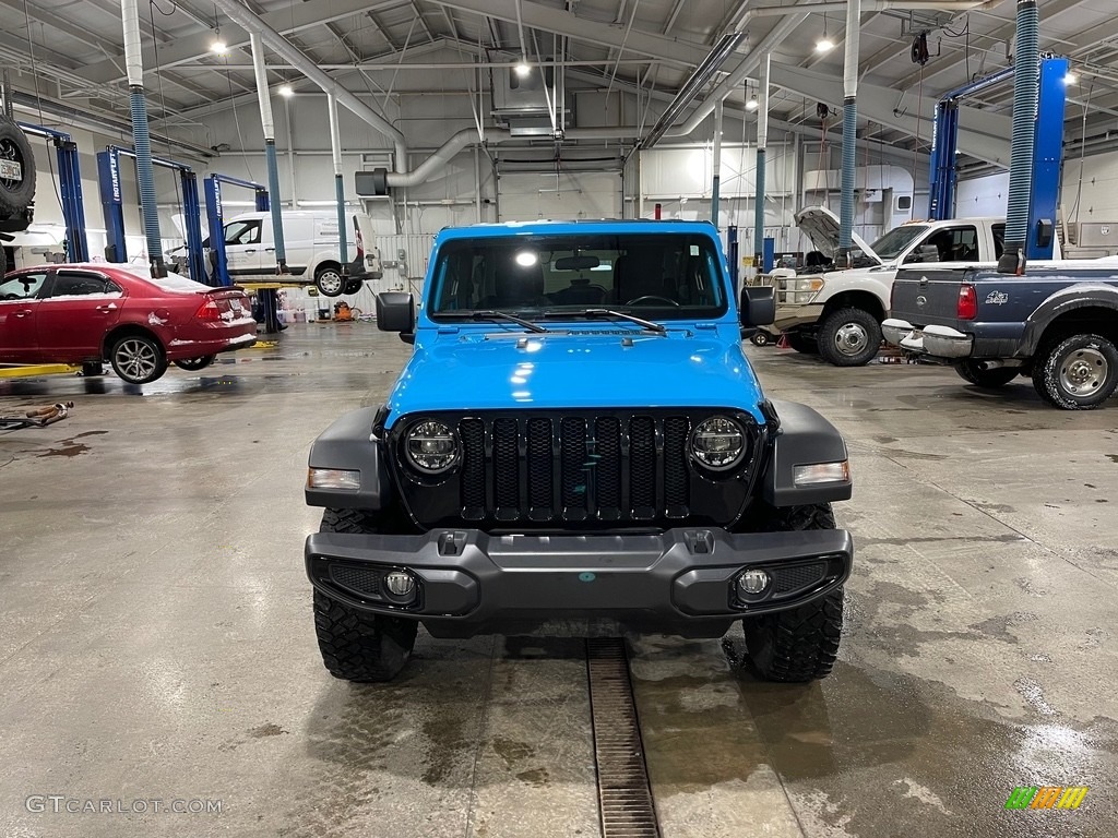 2021 Wrangler Unlimited Willys 4x4 - Chief Blue / Black photo #2