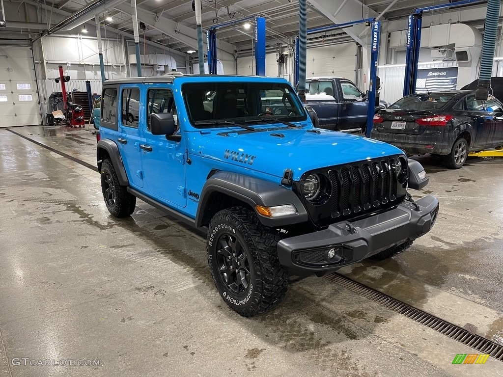 2021 Wrangler Unlimited Willys 4x4 - Chief Blue / Black photo #3