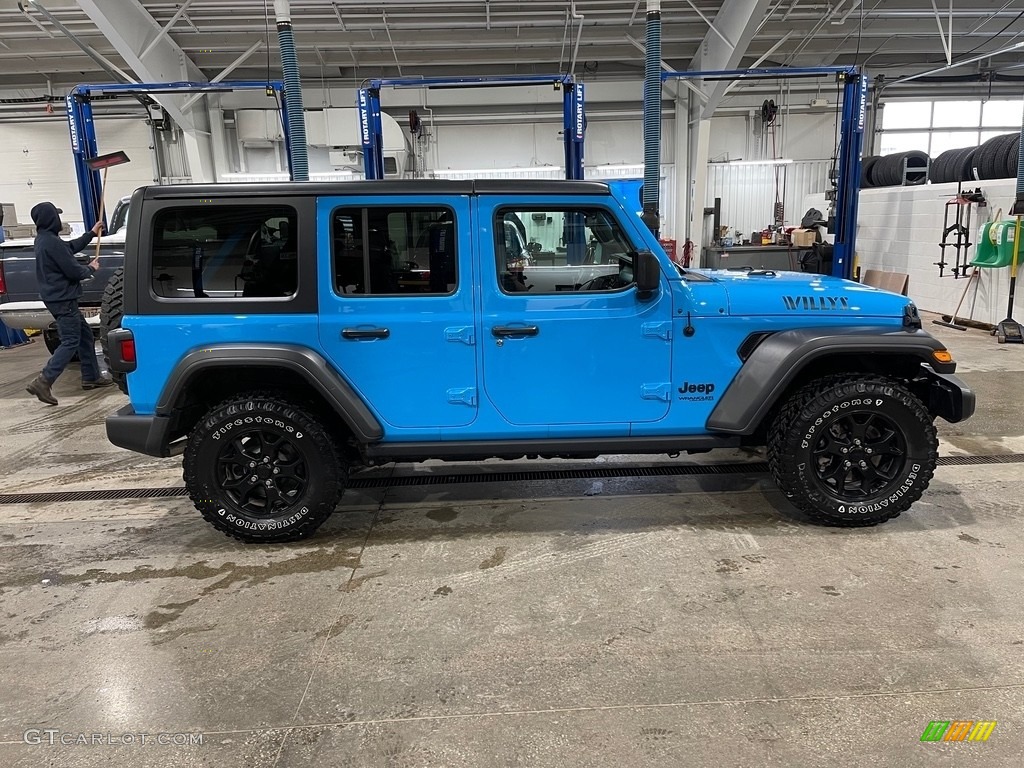 2021 Wrangler Unlimited Willys 4x4 - Chief Blue / Black photo #4
