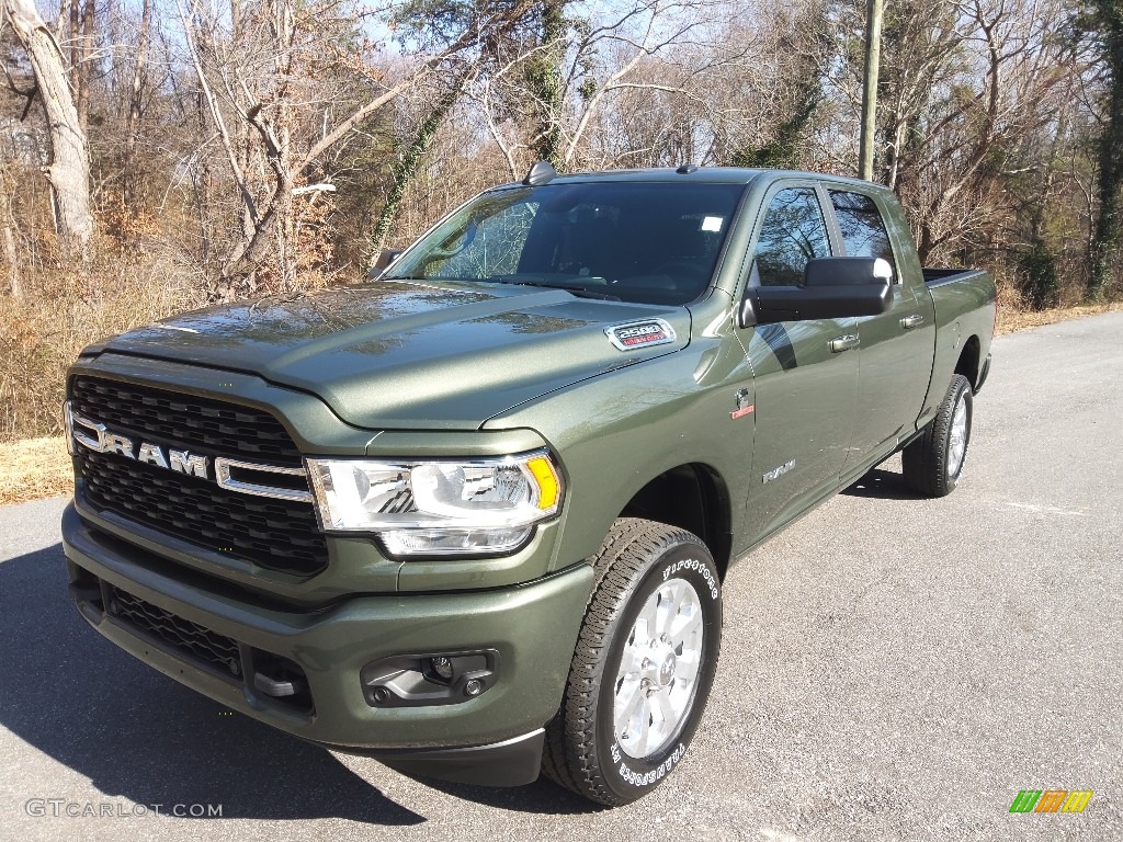 2022 2500 Big Horn Mega Cab 4x4 - Olive Green Pearl / Black photo #2