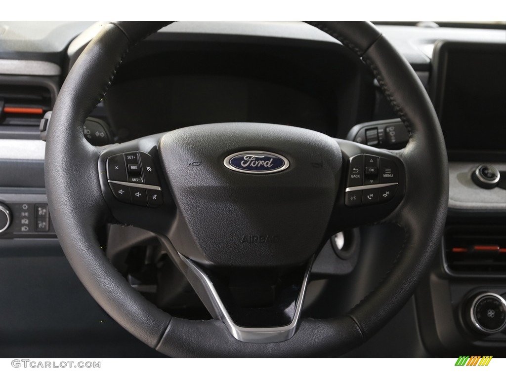 2022 Ford Maverick XLT AWD Navy Pier/Medium Dark Slate Steering Wheel Photo #143630498