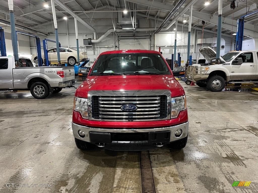 2012 F150 XLT SuperCab 4x4 - Red Candy Metallic / Steel Gray photo #2
