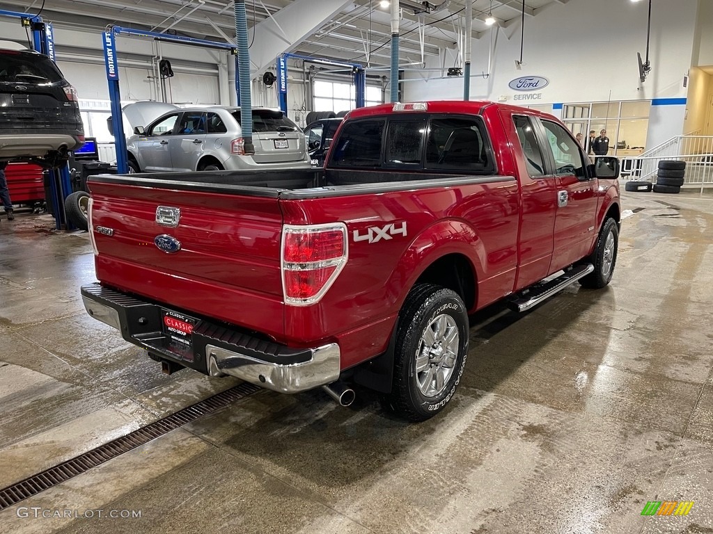 2012 F150 XLT SuperCab 4x4 - Red Candy Metallic / Steel Gray photo #5