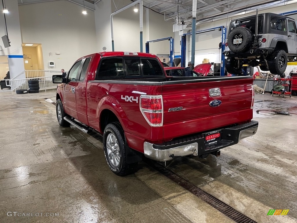 2012 F150 XLT SuperCab 4x4 - Red Candy Metallic / Steel Gray photo #7