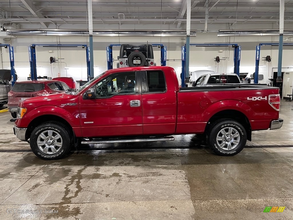 2012 F150 XLT SuperCab 4x4 - Red Candy Metallic / Steel Gray photo #8