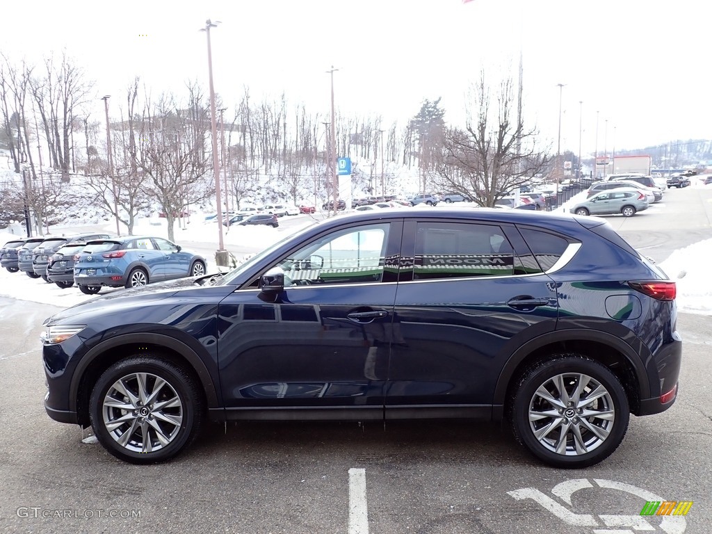 Deep Crystal Blue Mica 2021 Mazda CX-5 Grand Touring AWD Exterior Photo #143631800