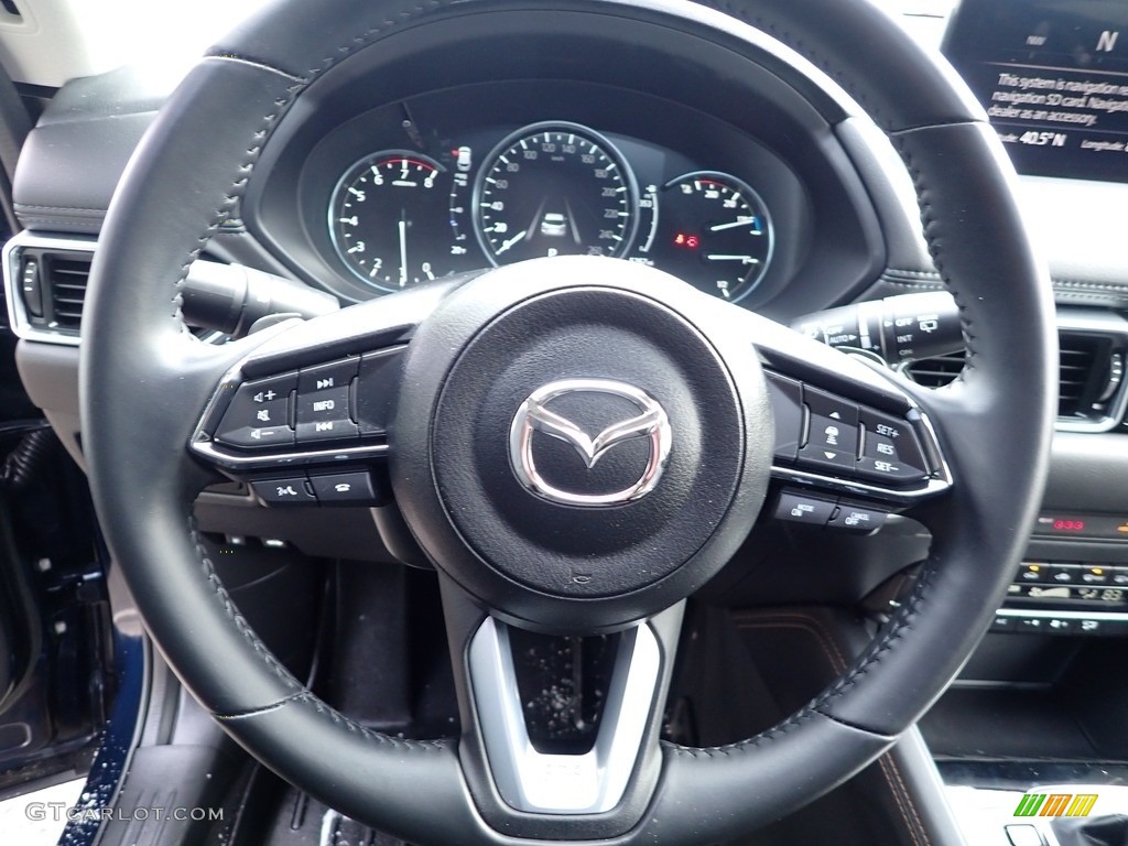 2021 Mazda CX-5 Grand Touring AWD Black Steering Wheel Photo #143632010