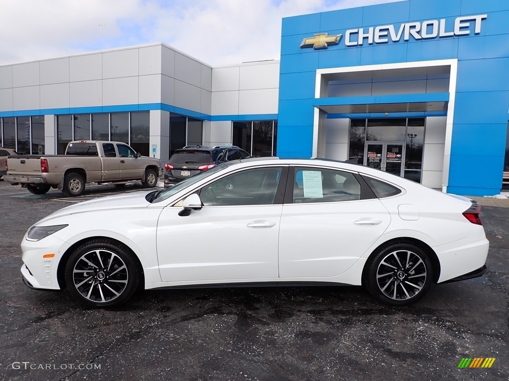 Quartz White 2021 Hyundai Sonata Limited Exterior Photo #143632805