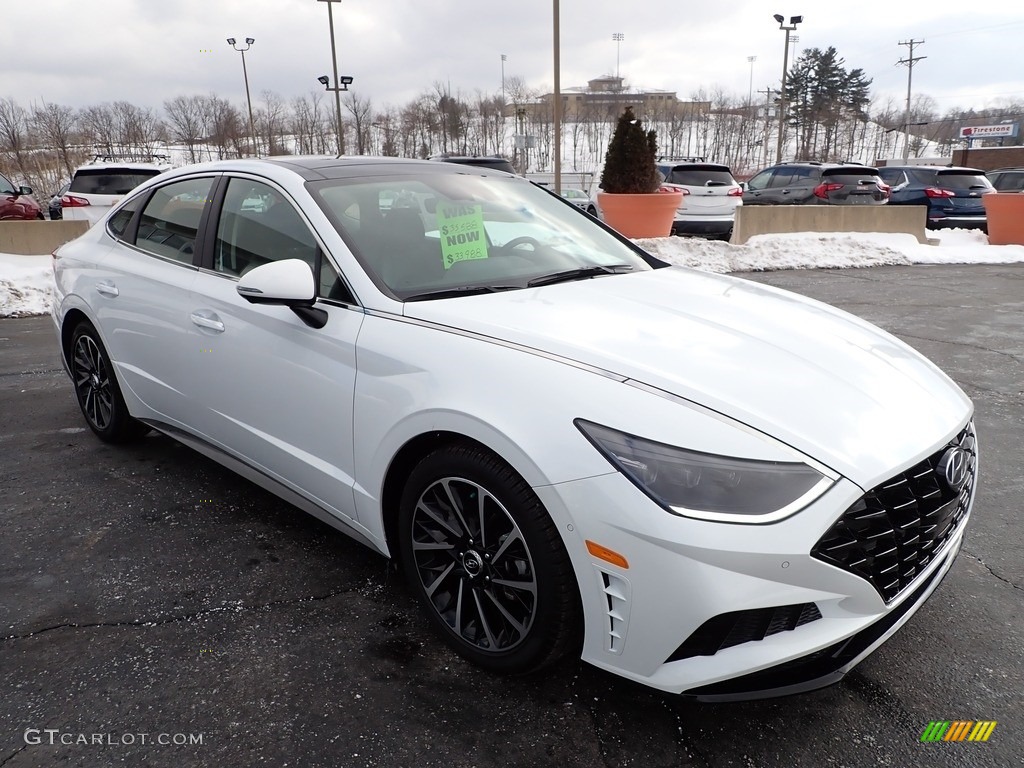 Quartz White 2021 Hyundai Sonata Limited Exterior Photo #143632826