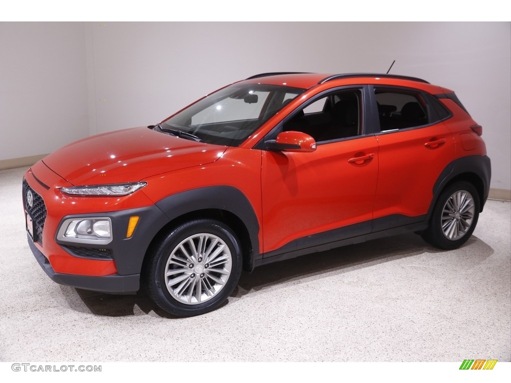 Sunset Orange 2019 Hyundai Kona SEL Exterior Photo #143634650