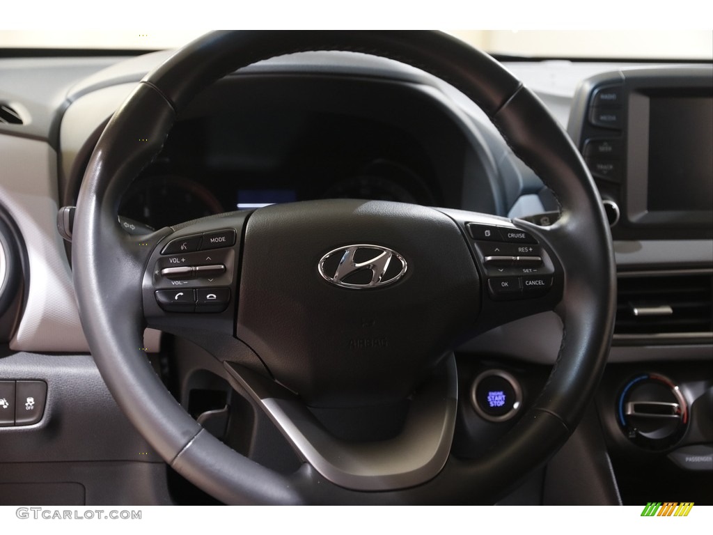 2019 Hyundai Kona SEL Gray/Black Steering Wheel Photo #143634743