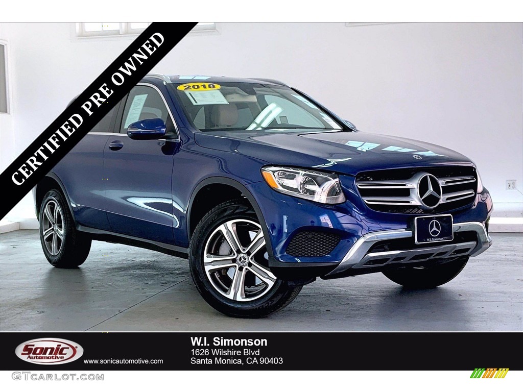 2018 GLC 300 - Brilliant Blue Metallic / Silk Beige/Black photo #1