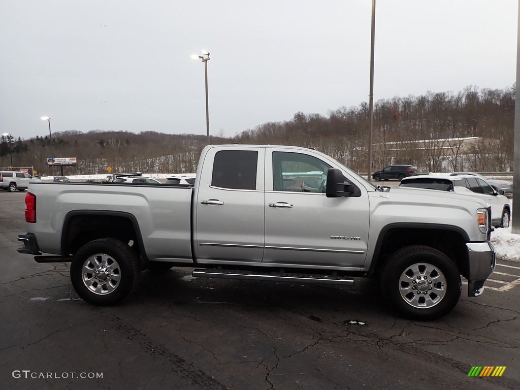 Quicksilver Metallic 2015 GMC Sierra 2500HD SLT Double Cab 4x4 Exterior Photo #143636303