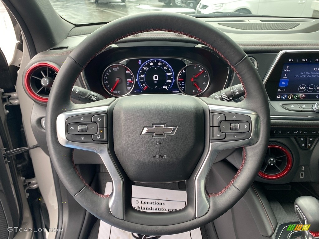 2021 Chevrolet Blazer RS Jet Black Steering Wheel Photo #143638346