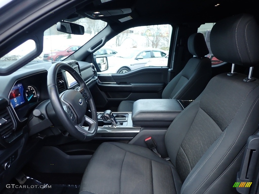 Black Interior 2021 Ford F150 XLT SuperCrew 4x4 Photo #143638514