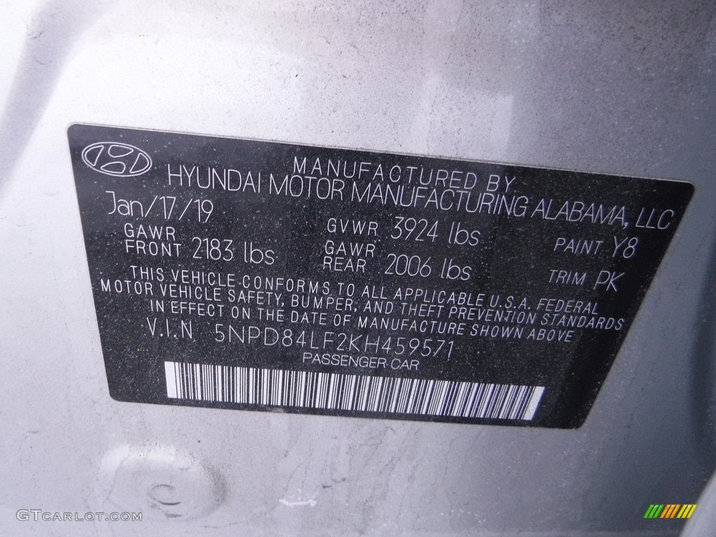 2019 Elantra Value Edition - Symphony Silver / Gray photo #27