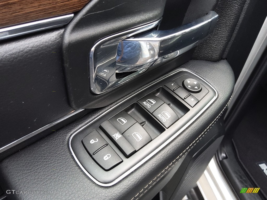 2016 Ram 1500 Laramie Crew Cab 4x4 Black Door Panel Photo #143642146