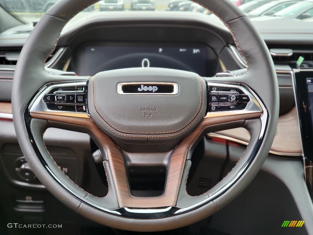 2021 Jeep Grand Cherokee L Summit 4x4 Tupelo/Black Steering Wheel Photo #143642179