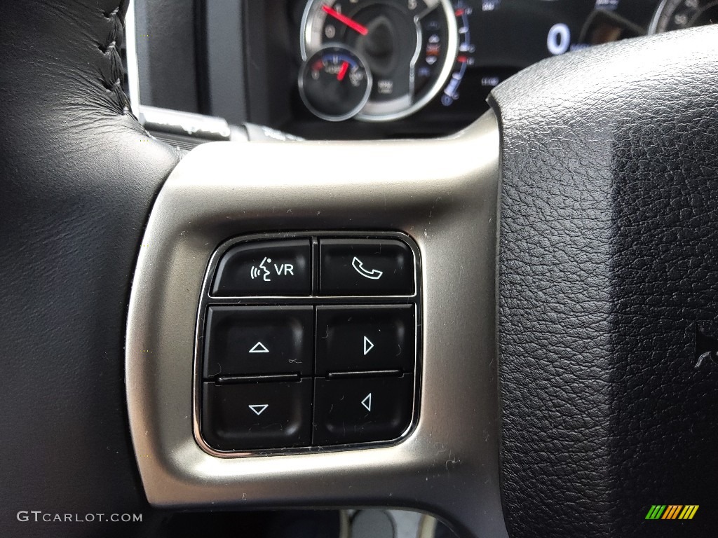 2016 Ram 1500 Laramie Crew Cab 4x4 Black Steering Wheel Photo #143642403