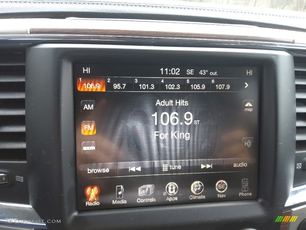 2016 Ram 1500 Laramie Crew Cab 4x4 Audio System Photo #143642505
