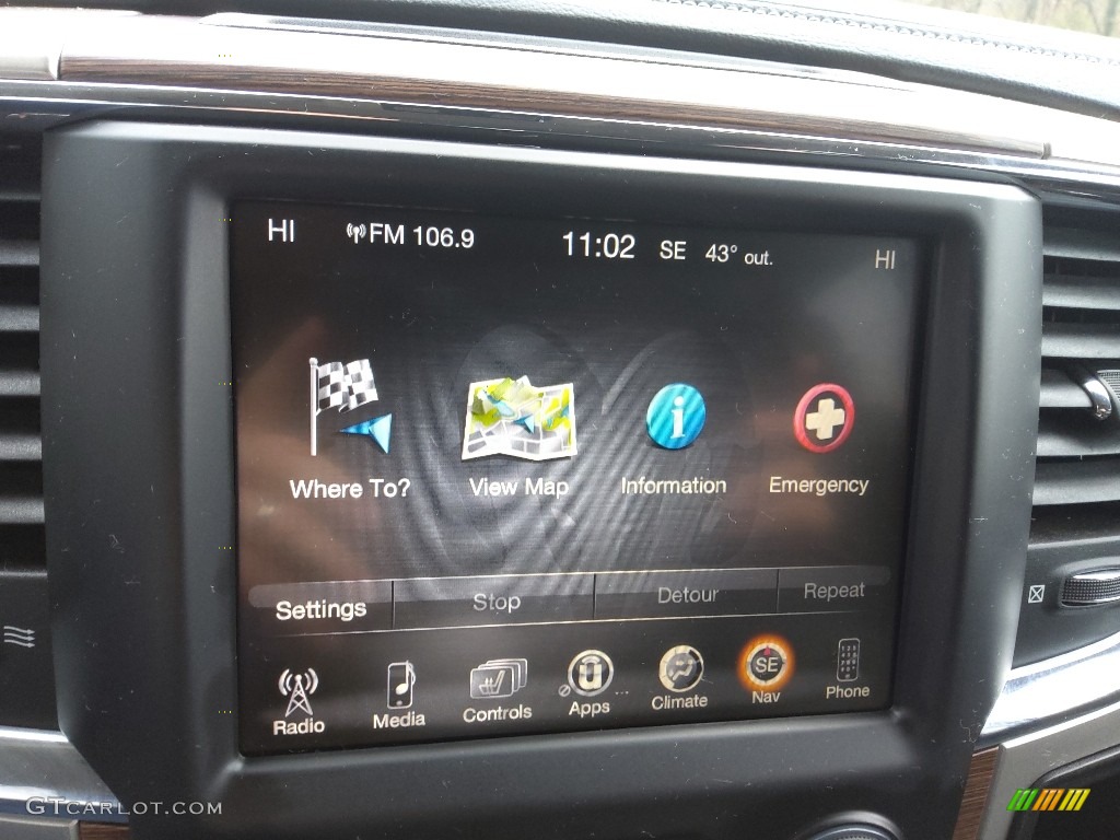 2016 Ram 1500 Laramie Crew Cab 4x4 Controls Photo #143642530