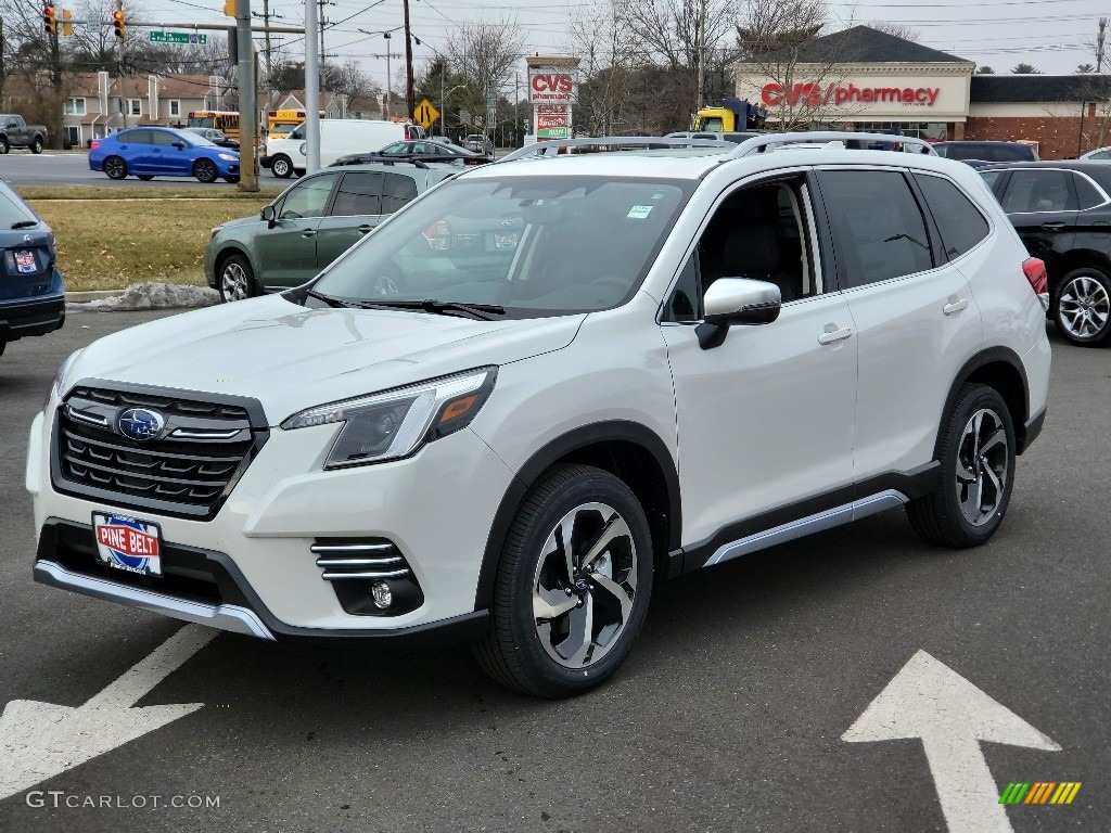 2022 Forester Touring - Crystal White Pearl / Black photo #1