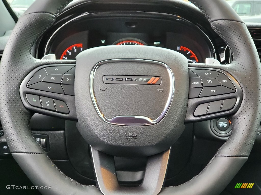 2021 Dodge Durango GT AWD Black Steering Wheel Photo #143644396