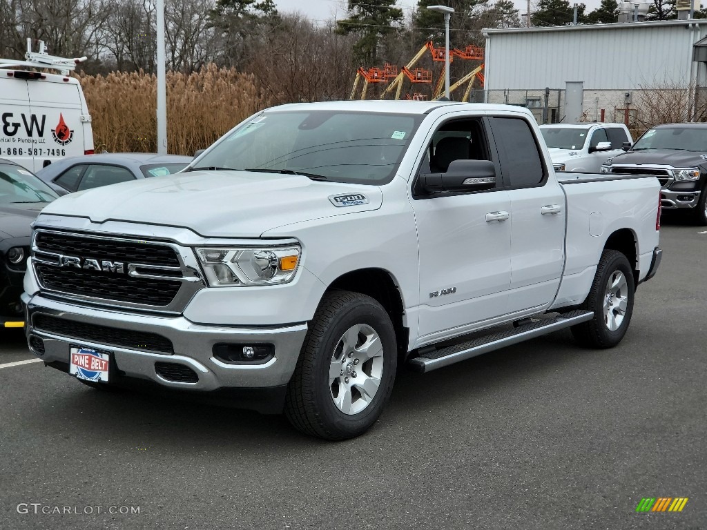 Bright White 2022 Ram 1500 Big Horn Quad Cab 4x4 Exterior Photo #143644867