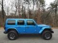 2021 Hydro Blue Pearl Jeep Wrangler Unlimited Rubicon 4xe Hybrid  photo #8