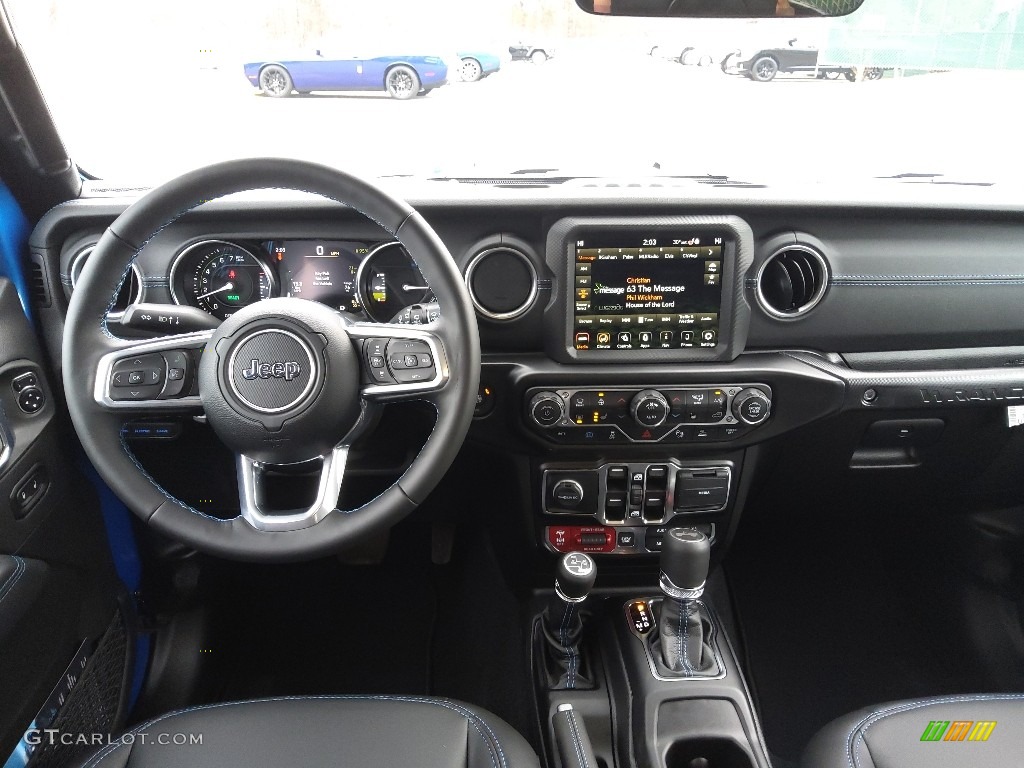 2021 Jeep Wrangler Unlimited Rubicon 4xe Hybrid Black Dashboard Photo #143645221