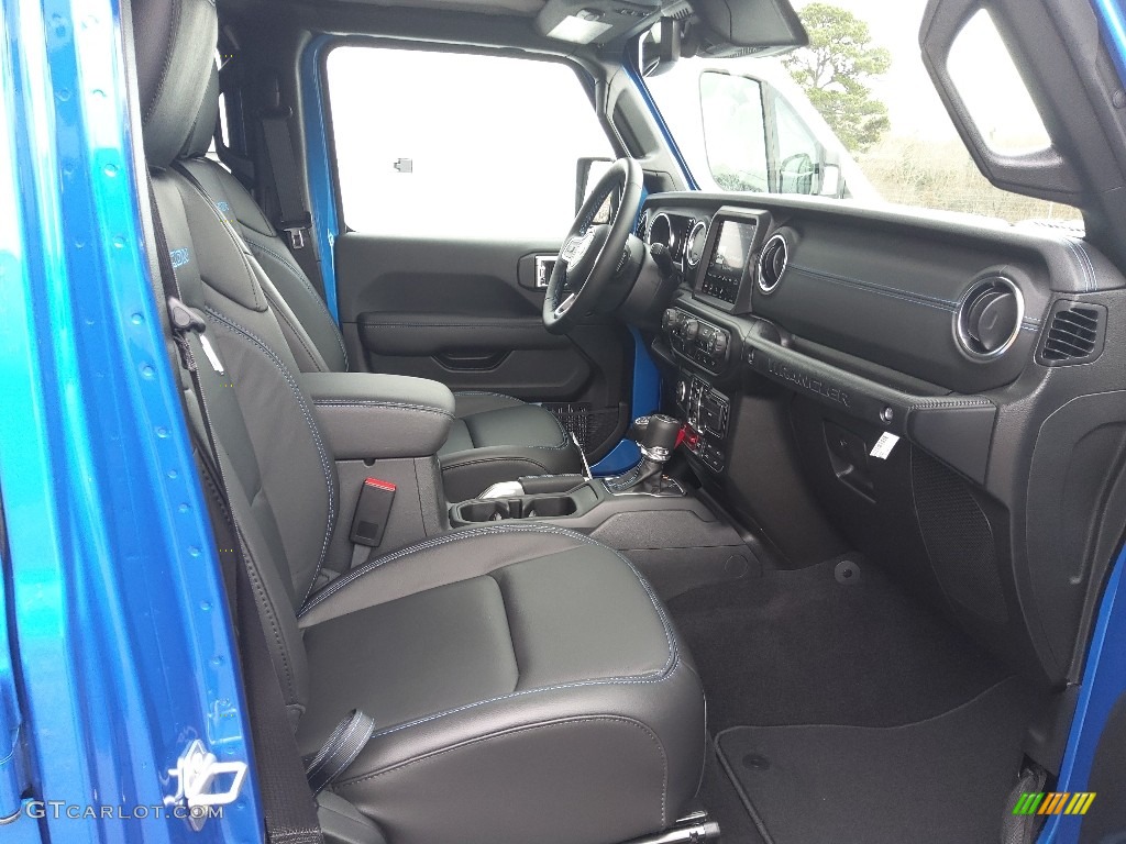 Black Interior 2021 Jeep Wrangler Unlimited Rubicon 4xe Hybrid Photo #143645284